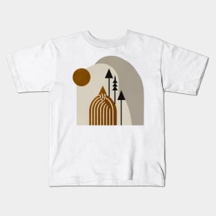 Bohemian Elegance Meets Mid-century Modern Kids T-Shirt